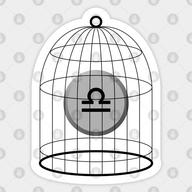 Libra Stellazzio In a Cage Sticker by inotyler